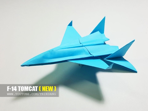 COOL PAPER JET FIGHTER-종이 비행기 모형을 만드는 방법 | F-14 Tomcat (새 자습서)