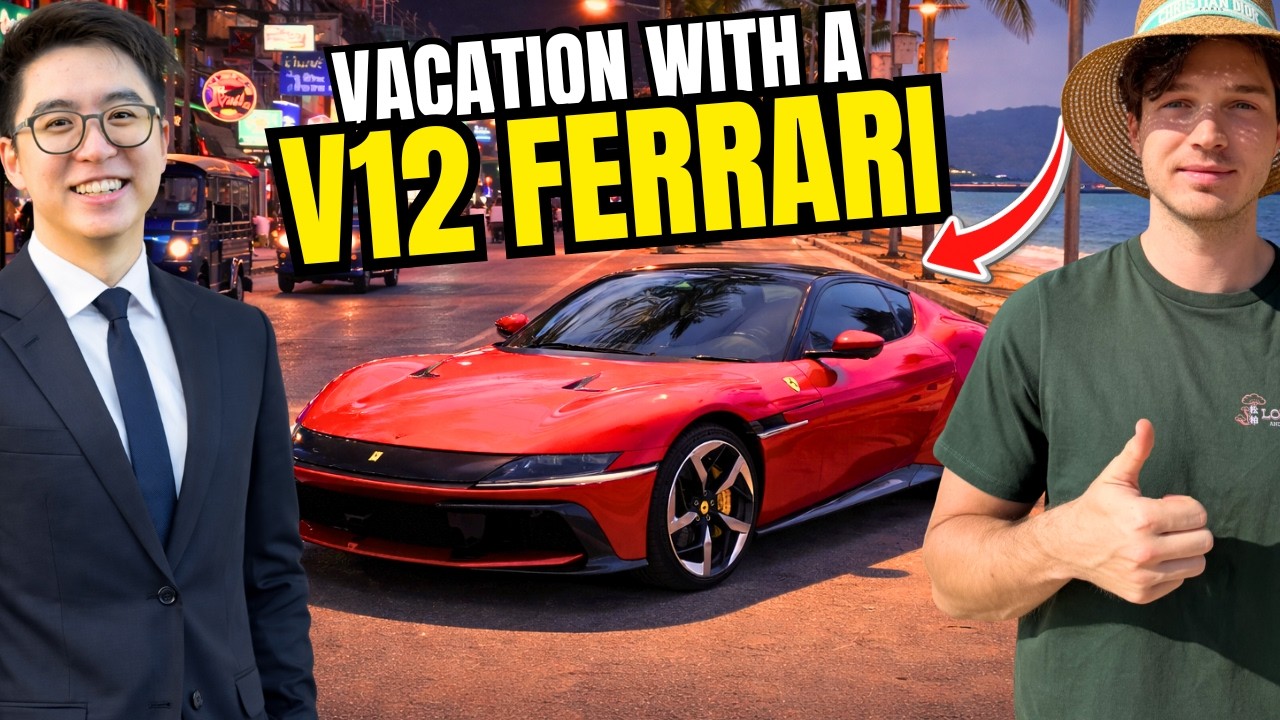 Поездка на Ferrari V12 на пляжный отдых