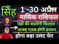    2024   singh rashi april 2024  leo horoscope by astroguru nikhil