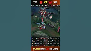 TES vs WE - Game 1 Highlights | Week 7 Day 2 LPL Spring 2023 | #leagueoflegends #shorts #lpl