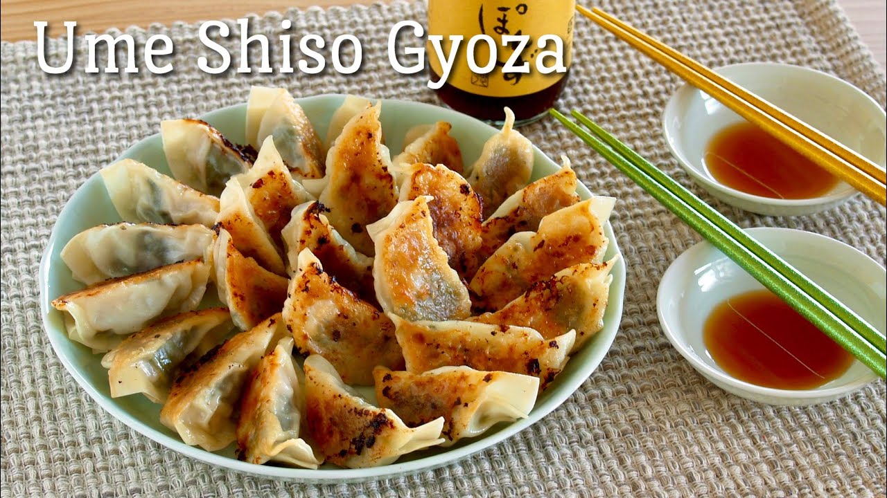 5 Ingredients! Ume Shiso Chicken Gyoza Dumplings (梅しそ鶏餃子 Healthy Jiaozi Recipe) | OCHIKERON | ochikeron