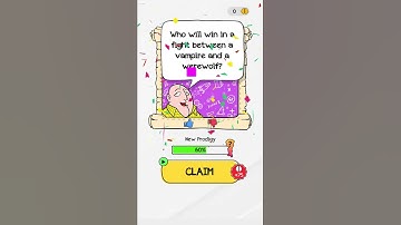 Braindom 2 Riddle Level 207 End the fight between the werewolf and the vampire Solution