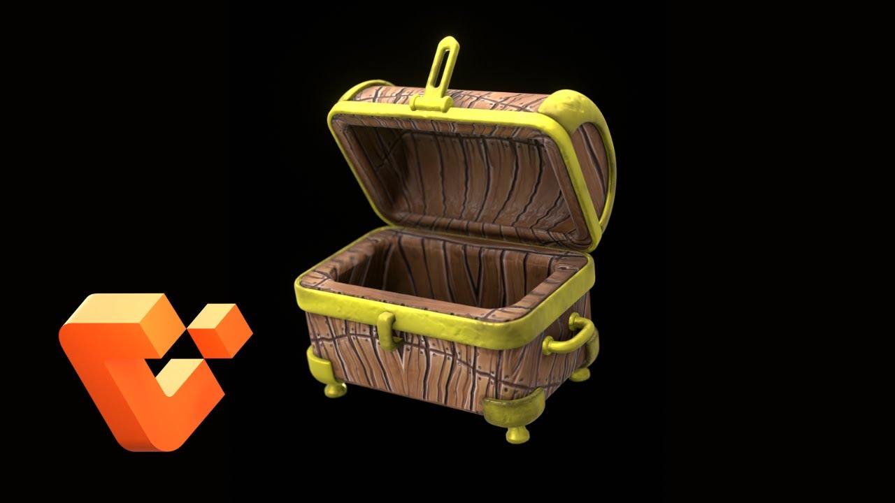 Анимация 3D Модели - Старинный Сундук - 3D Model Animation - Old Chest