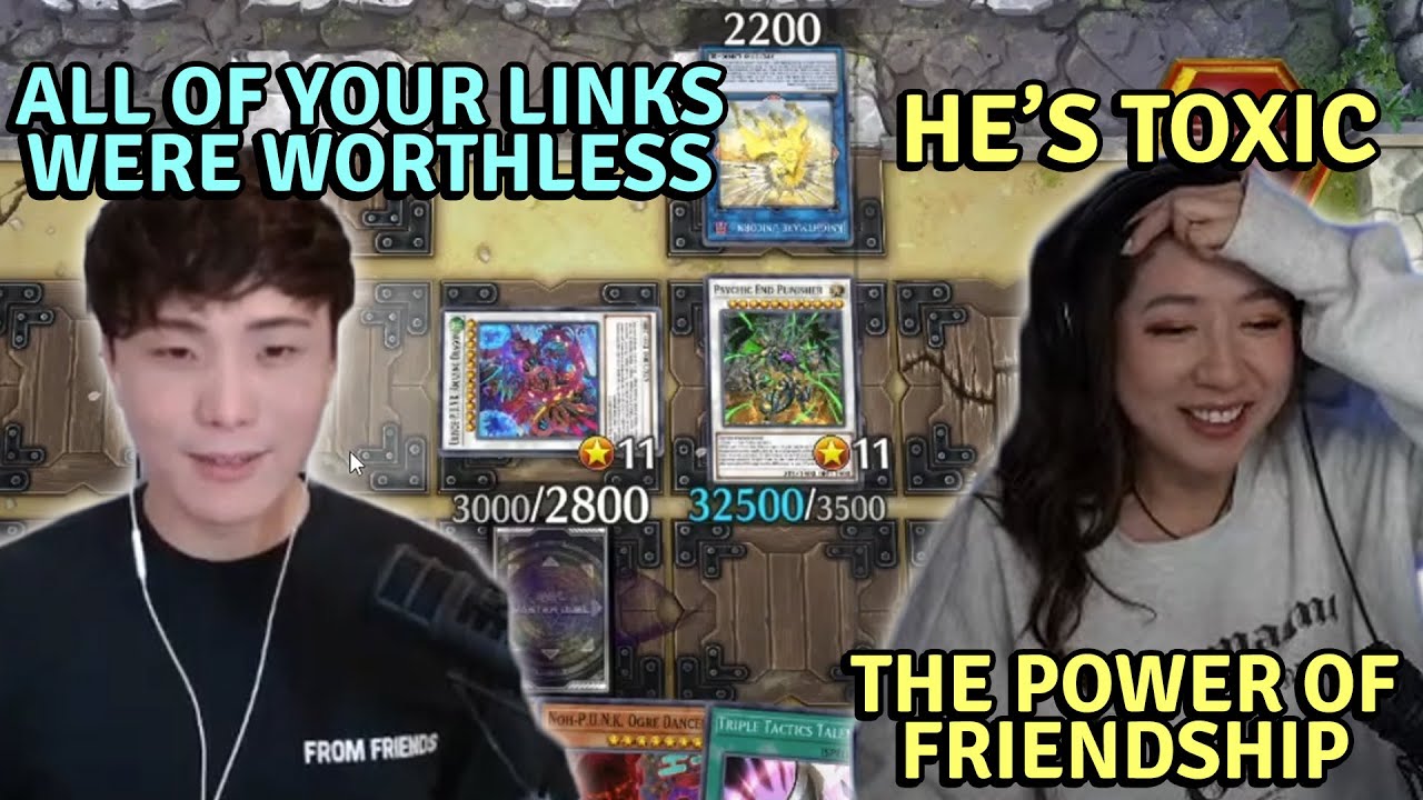 Sykkuno INSANE 32k Attack Monster against Fuslie | PUNK Deck vs Blue Eyes | Yu-Gi-Oh! Master Duel