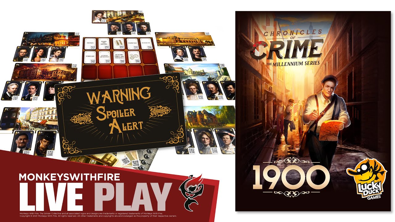 CHRONICLES OF CRIME 1900 - LUCKY DUCK GAMES | BOARD GAME LIVE PLAY | 🐵🔥