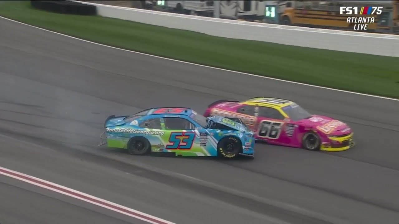 JOEY GASE HARD HIT - 2023 RAPTOR 250 NASCAR XFINITY SERIES AT ATLANTA