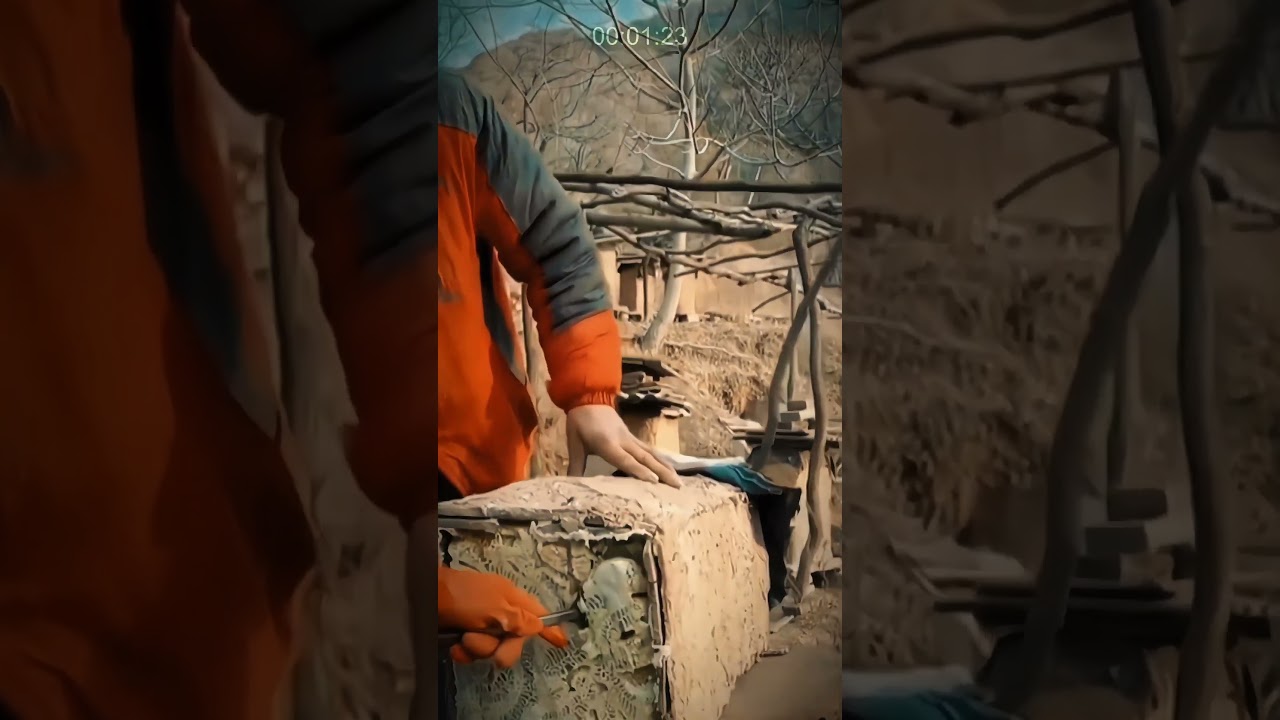 Harvesting Fresh Honey - Unique Beekeeping in Natural Wooden Blocks 