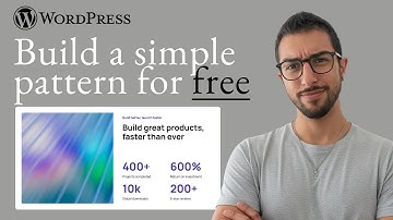 How to Build a Free WordPress Pattern with Gutenberg – Beginner Tutorial