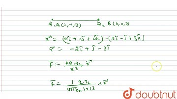 A charge particle `q_(1)`, is at position (2, -1, 3). The electrostatic force on
