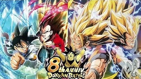 8TH ANNIVERSARY LR GT GOKU & SSJ4 VEGETA STANDBY SKILL & SUPER ATTACKS! DOKKA😱😱N BATTLE