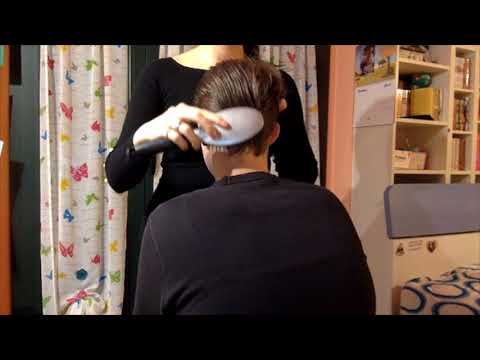 🎉 ASMR 🎉 pampering Silvia's back + brushing/scratching her hair (mostly visual NO SPEAKING)