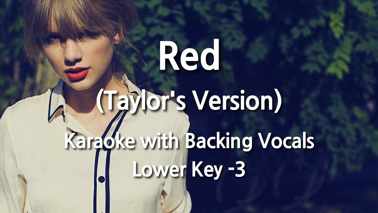 Red (Taylor's Version) (Lower Key -3) - Karaoke with Backing Vocals
