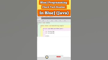 Code Check Tech Number or Not in BlueJ ll Java programming ll Bluej Program ll Teach No ll.