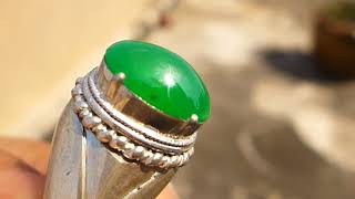 Natural Jadeite Type A Transparent Apple Green Jade