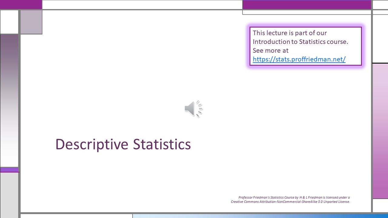 Descriptive Statistics Lecture Part II - YouTube