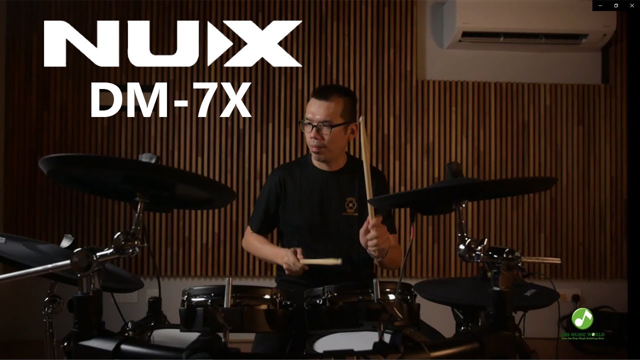 NUX DM-7X Digital Drum with Remo Drumheads review by Mr. Danny from School  of Drum (DM7X) - YouTube
