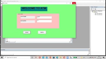 ATM Form1 and Form2 design in Microsoft Visual basic 6.0