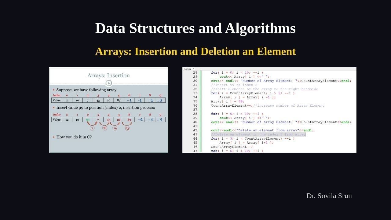 Arrays - Insert and Delete - YouTube