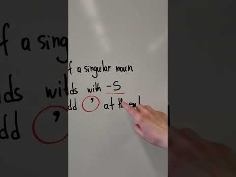 Apostrophe and S