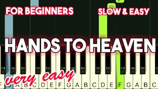 CHRISTIAN BAUTISTA - HANDS TO HEAVEN | SLOW & EASY PIANO TUTORIAL