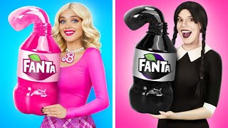 Wandinha Addams vs Barbie: Desafio Culinário | Desafio Rosa vs Preto por RATATA POWER