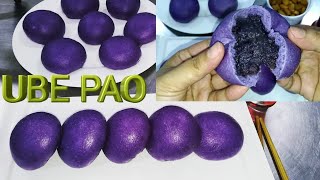 HOW TO COOK UBE PAO | YAM PAO (steamed bun with purple yam) screenshot 3