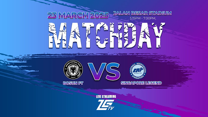 LIVE 🇸🇬 FRIRENDLY MATCH | Bosun FT vs Singapore's Legend