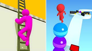 Ladder Master 3D Vs Stack Rider🟤🟠🟢Max Update Walkthrough Android IOS Mobile Gameplay VT12A screenshot 5