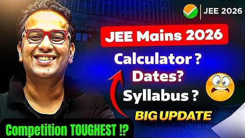 JEE Mains Dates, CalC Allow , Syllabus ⚠️ Toughest Competition 🥵 Saleem Sir JEE 2026 Talk #jee2026 
