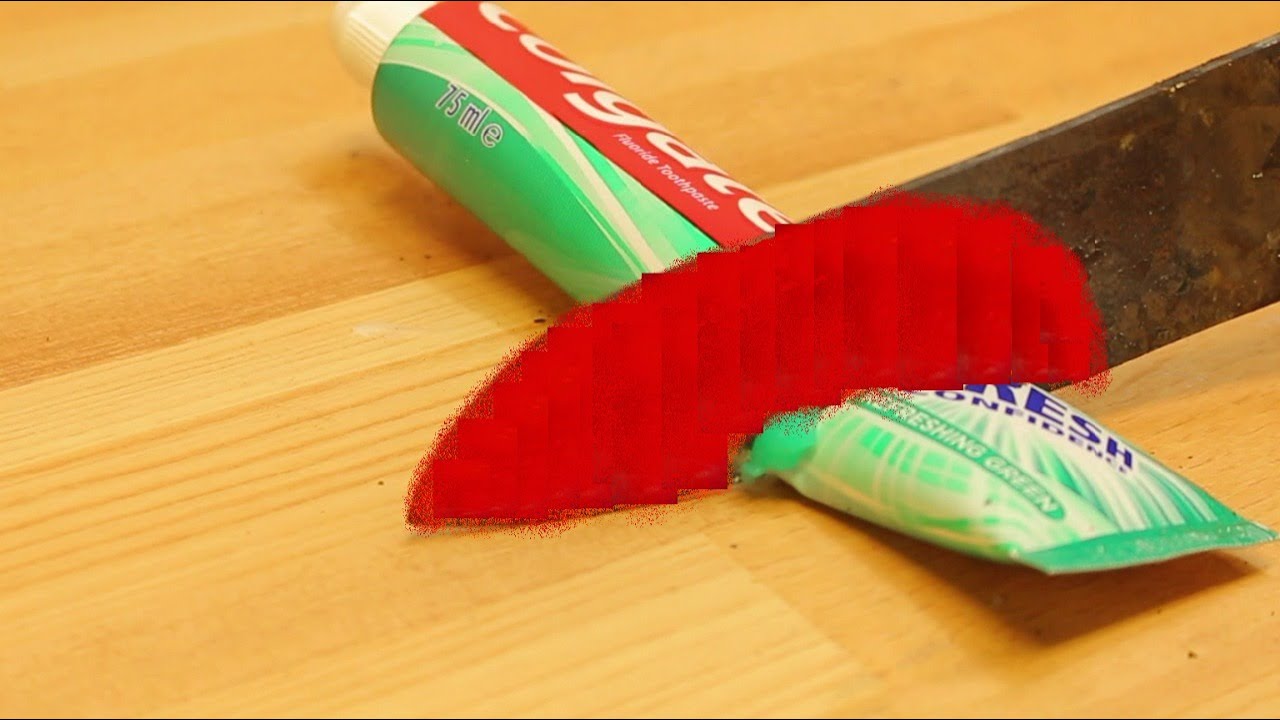 EXPERIMENT Glowing 1000 Degree METAL Knife vs TOOTHPASTE how to open