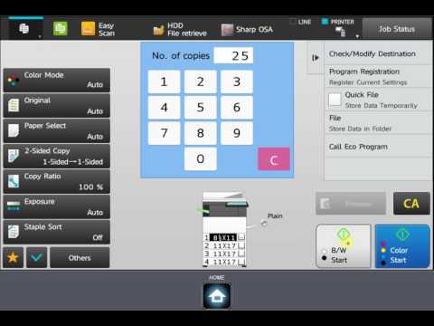 How To Send and Print On a Sharp Copier Printer Scanner