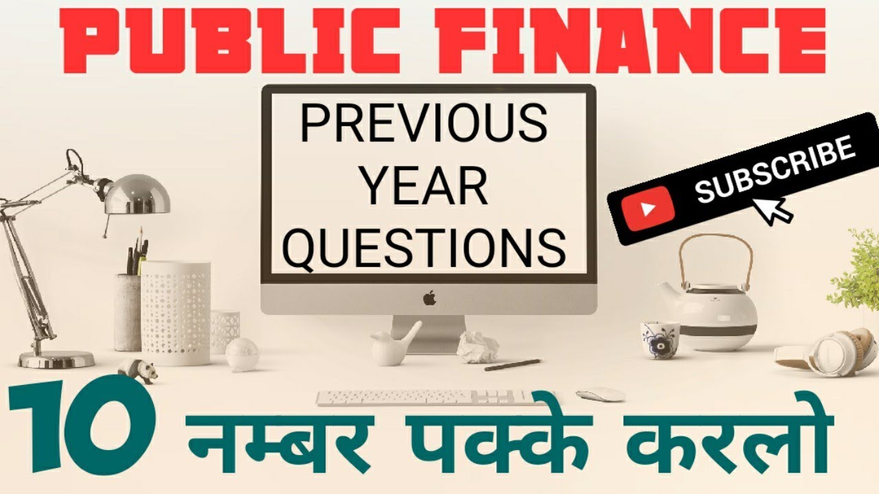 PUBLIC FINANCE II ECONOMICS II UGC NET JRF II PAPER-2 II PREVIOUS YEAR SOLUTIONS Part-01
