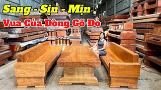 VUA Của Dòng Gỗ Gõ Đỏ, Bộ Bàn Ghế Nguyên Khối Sang - Sịn - Mịn | BGNK2051