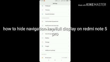 How to enable full screen on redmi note 5 pro