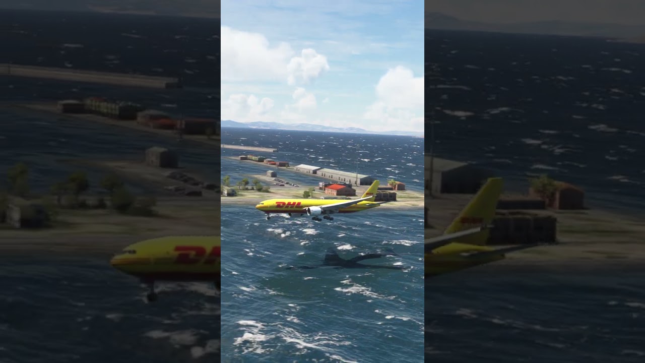 Impossible Landing Boeing 777 DHL Cargo AT San Fransisco Airport MFS2024 