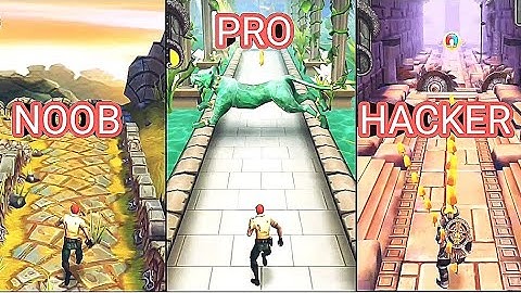 Can We Go NOOB vs PRO vs HACKER In TEMPLE RUN 2!? (*SIRENHEAD MAP!?* TEMPLE RUN 2 IN REAL LIFE!)
