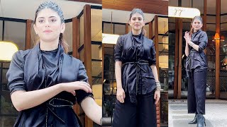 Actress Sanjana Sanghi Arrived In Gorgeous Look At Gigi Restaurant In Bandra