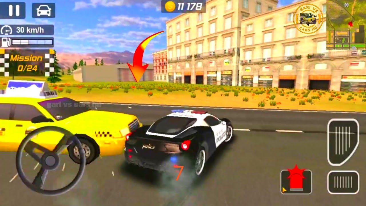 HD police vs gari game 707 police Gameplay Best Car Games Drift Gari