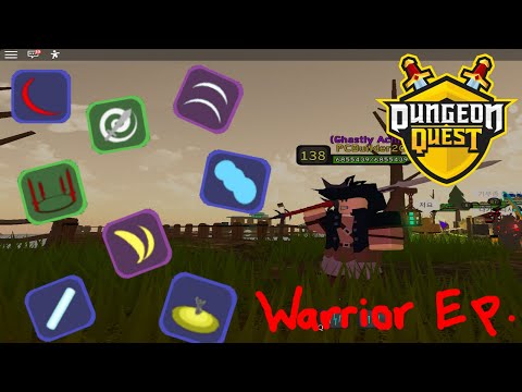 All Spells From Desert To Boss Raid In Dungeon Quest Warrior