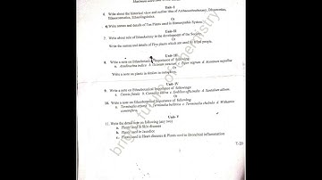 ethnobotany msc 3 sem pervious year paper of botany