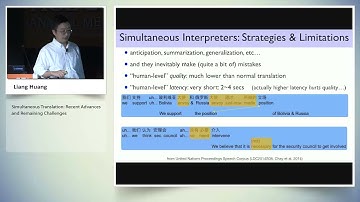 ACL 2019 Keynote Speech: Simultaneous Translation (Liang Huang)