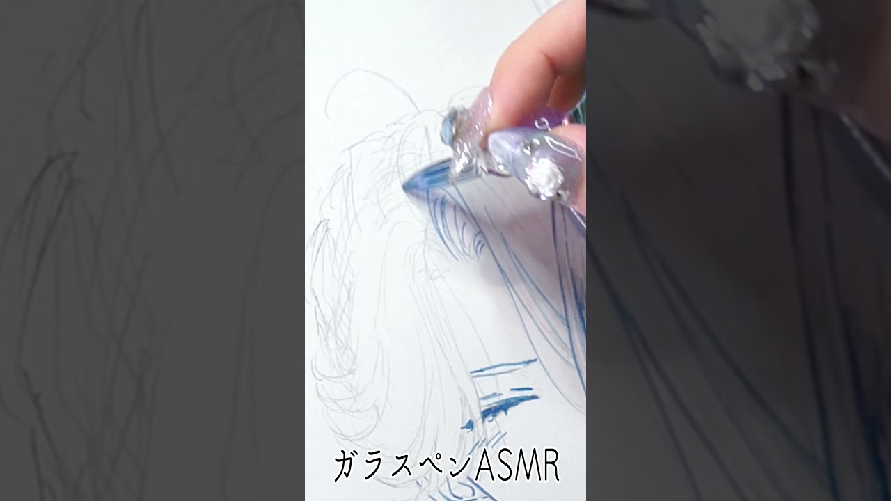 ガラスペンで夏祭りの絵を描く音🍹Satisfying Glass Pen sound #ASMR #イラストメイキング #manga #sh