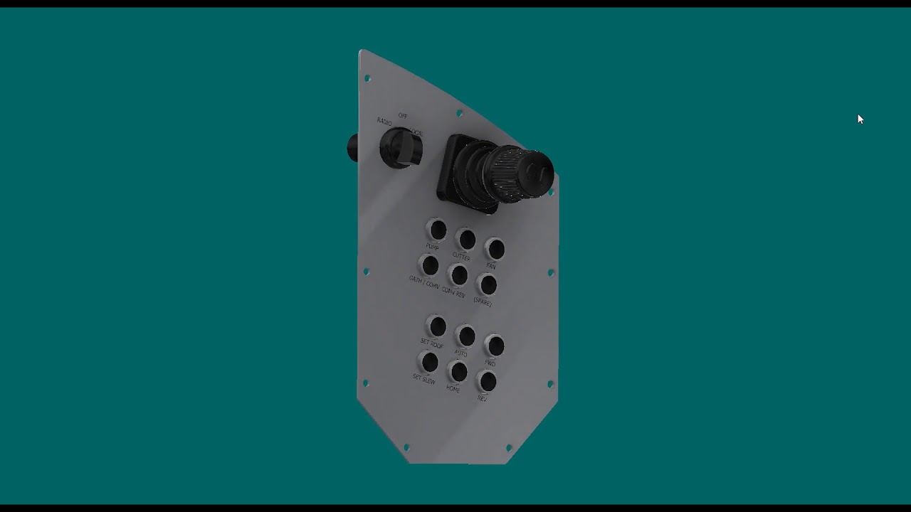 Full View: Custom Switch Panel with 3 Axis Joystick - YouTube