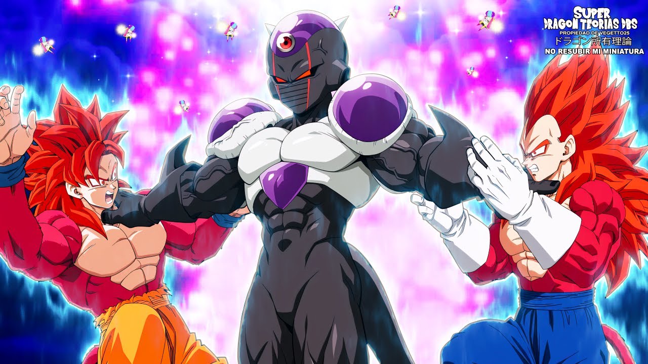 BLACK FREEZER QUINTA FORMA vs GOKU SUPER SAIYAN 4 Y VEGETA SSJ4: 