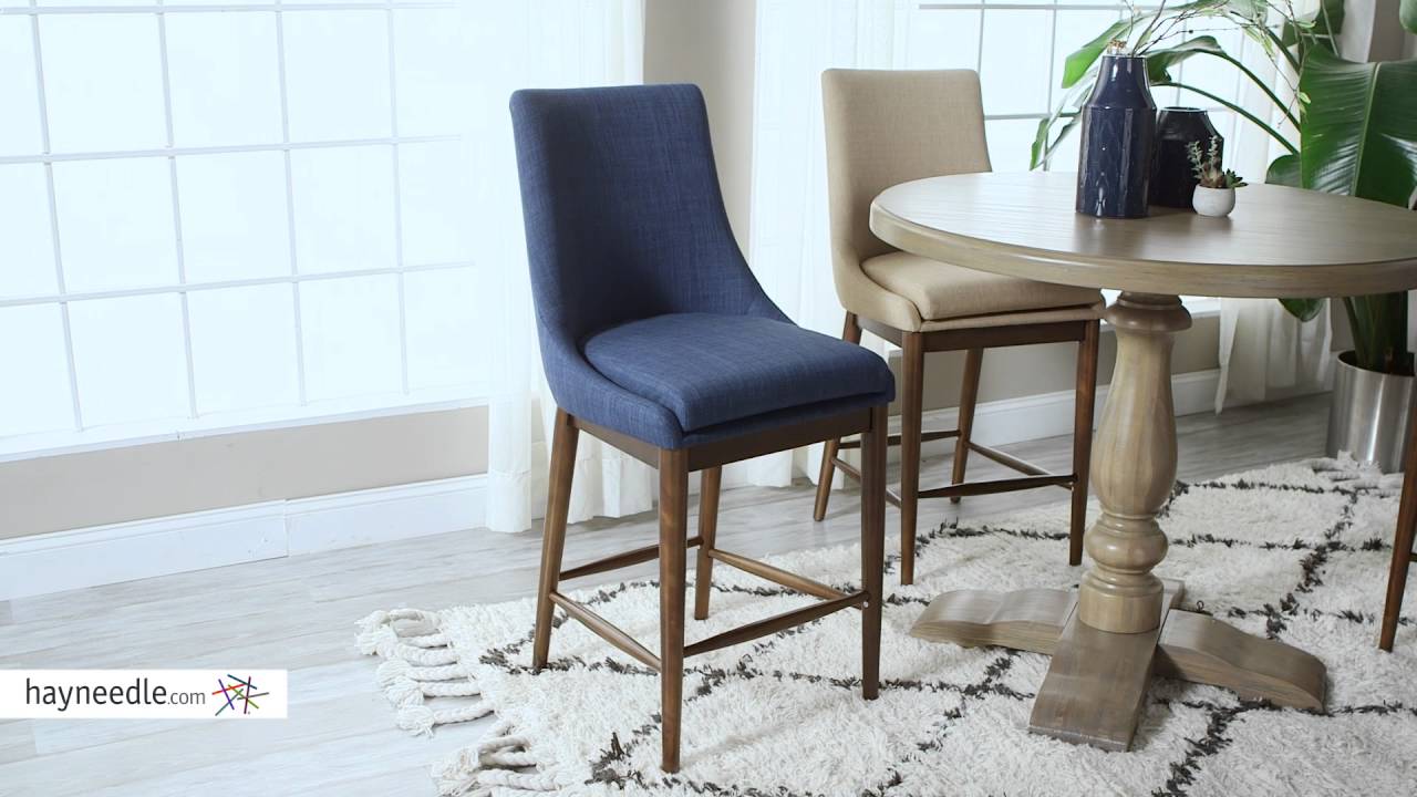 Belham Living Carter Mid Century Modern Upholstered Counter Height