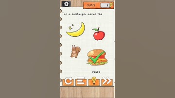 Brain Surfing level 22 Tap the hamburger above the texts walk-through