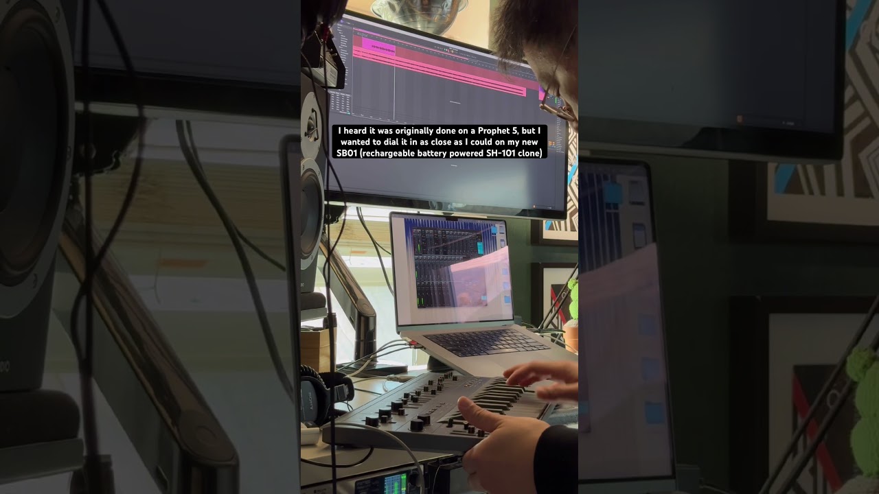 Big bass from Superlative SB01 #radiohead #allineed #sh101 #prophet5 #synthesizer #warrenmusic