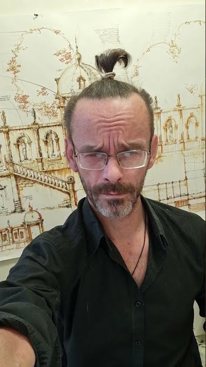 ASMR drawing , fountain pen 6, sound for relax, ink and pen, sketching and scratches