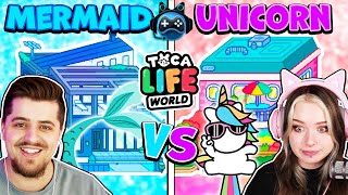 EINHORN vs. MEERJUNGFRAU HAUS EINRICHTEN! Toca Boca Build Battle screenshot 1