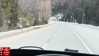 Driving from Idaho to Montana on Interstate I- 90 East